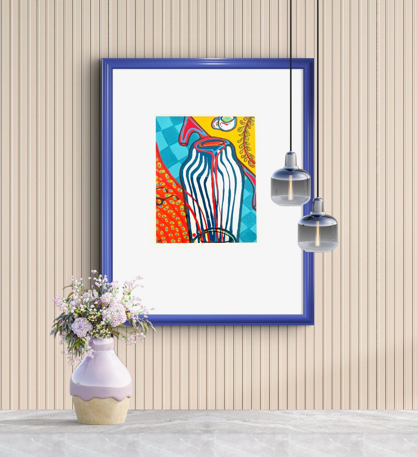 Striped vase