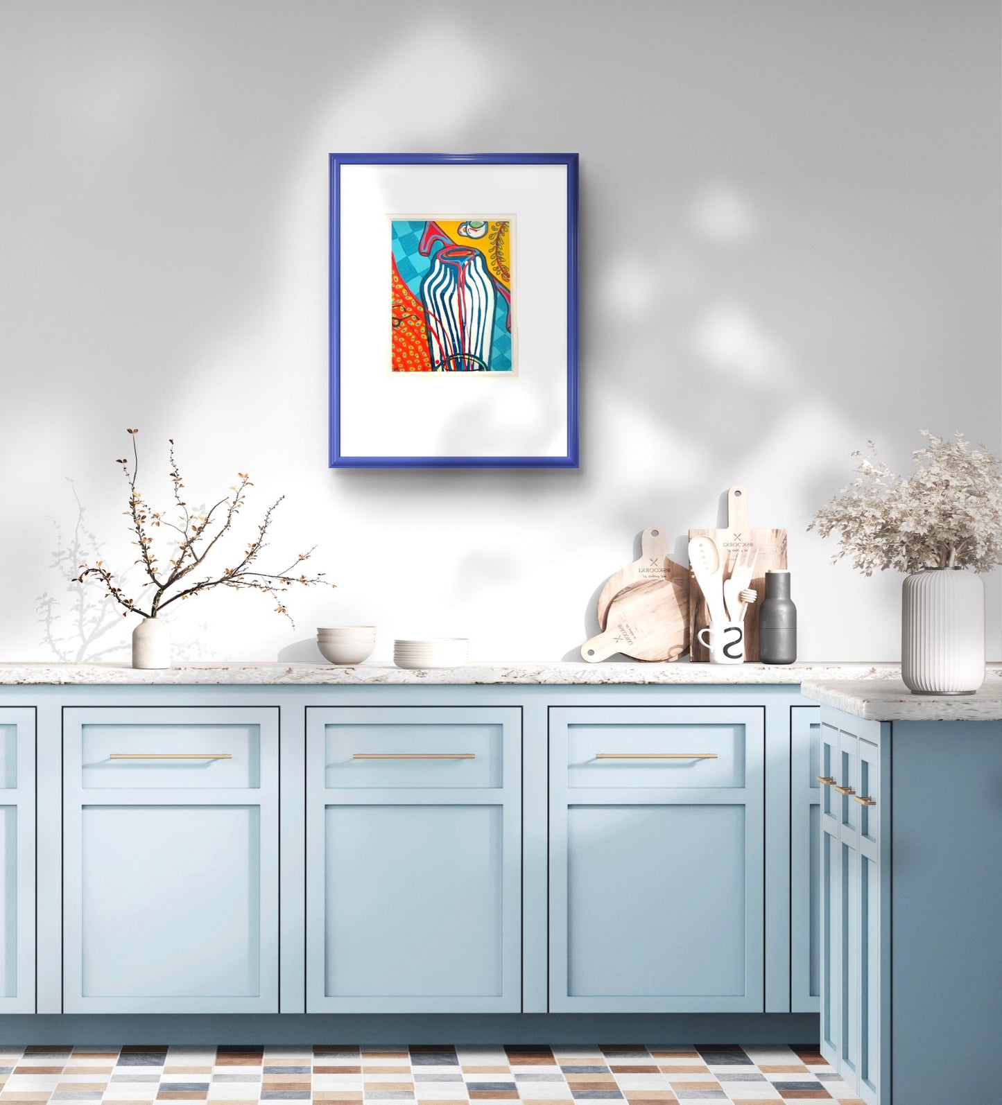 Striped vase