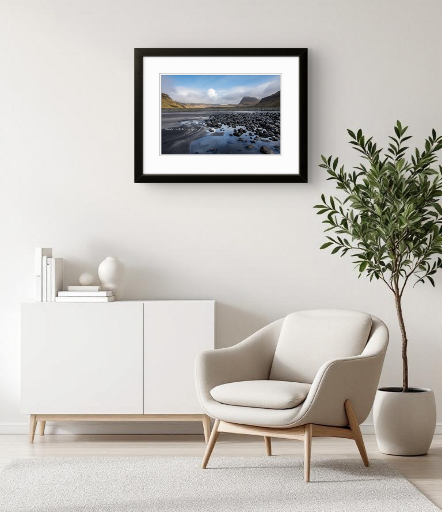 View inland from Talisker beach, Skye