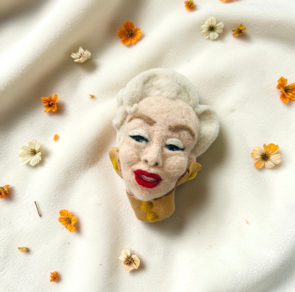 Felt Portrait Brooch – Marilyn Monroe