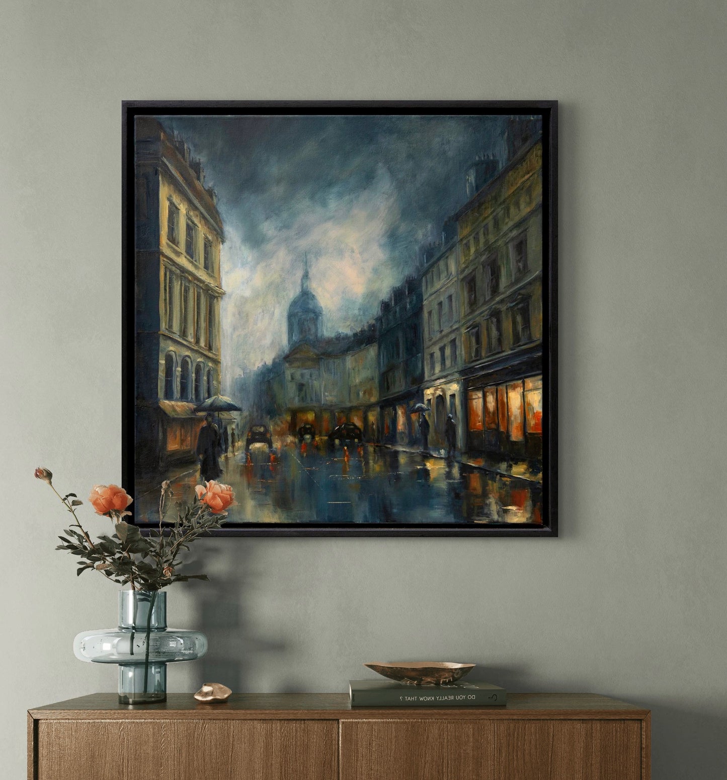 Illuminations of wet city