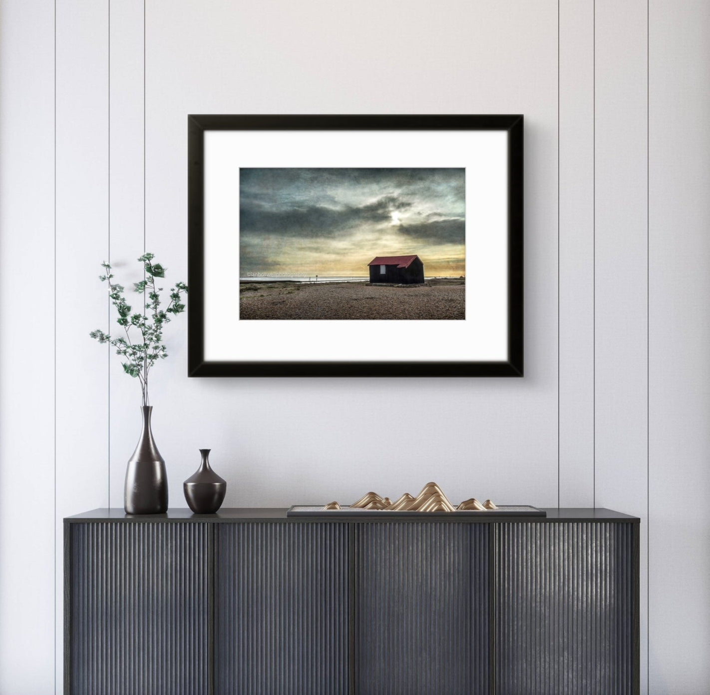 Norton's Hut, Rye harbour (framed)