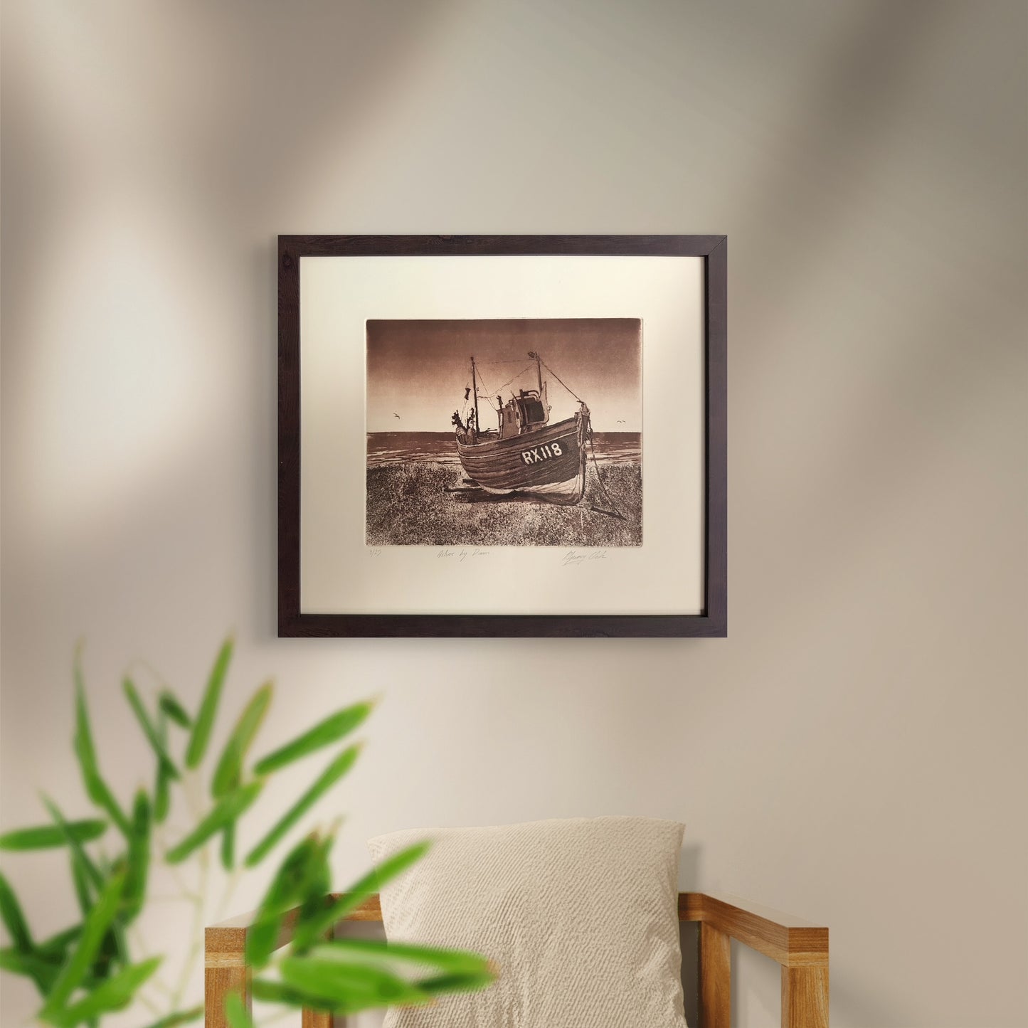 Ashore by Dawn (Framed Etching)