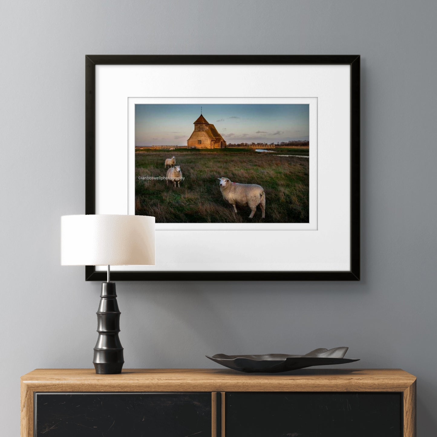 Church with Romney Marsh sheep
