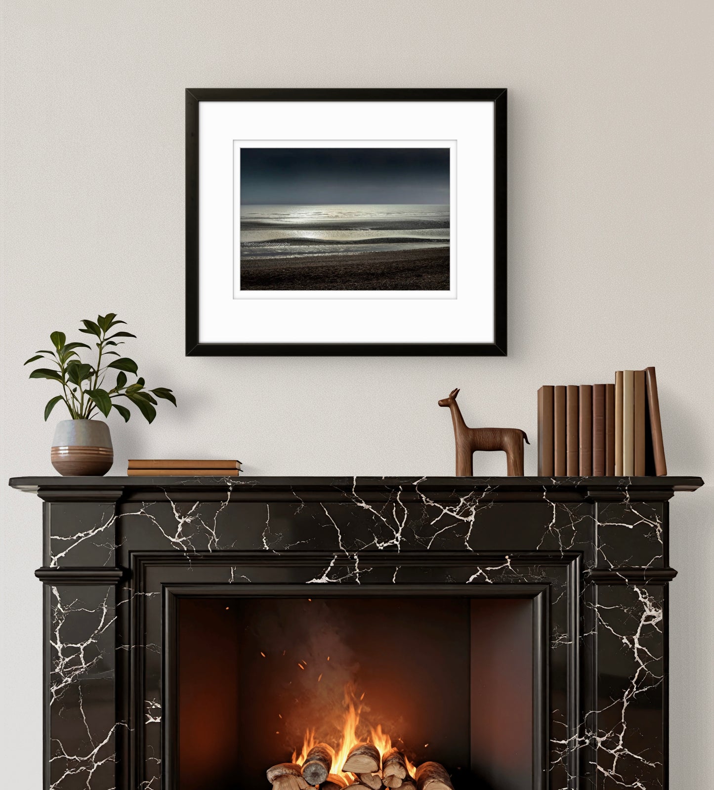 Rye harbour beach in December