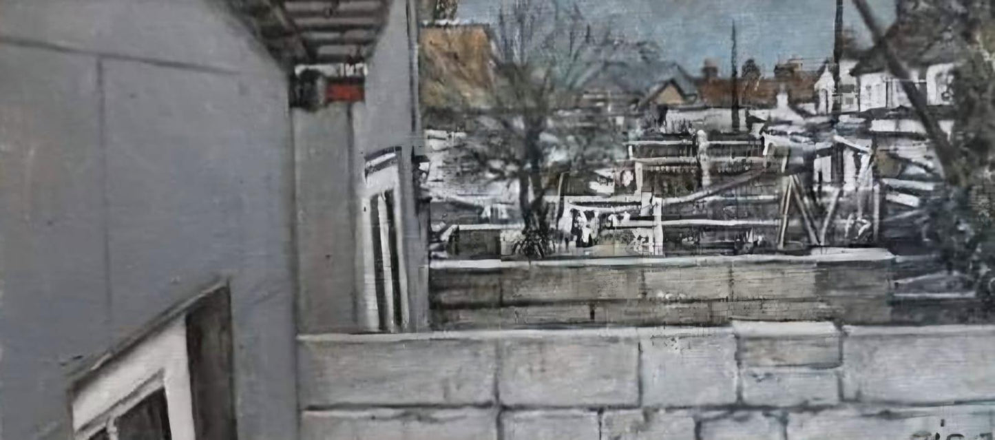 Left side view of neighbours garden