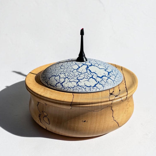 Spalted Beech Lidded Vessel