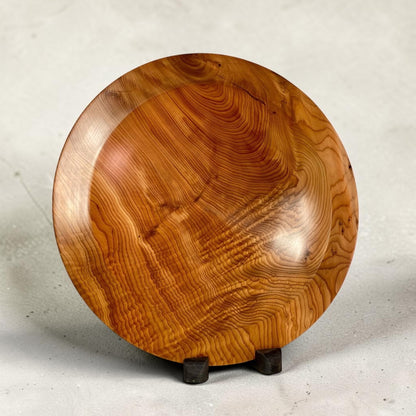 Lathe Turned Yew Wood Bowl