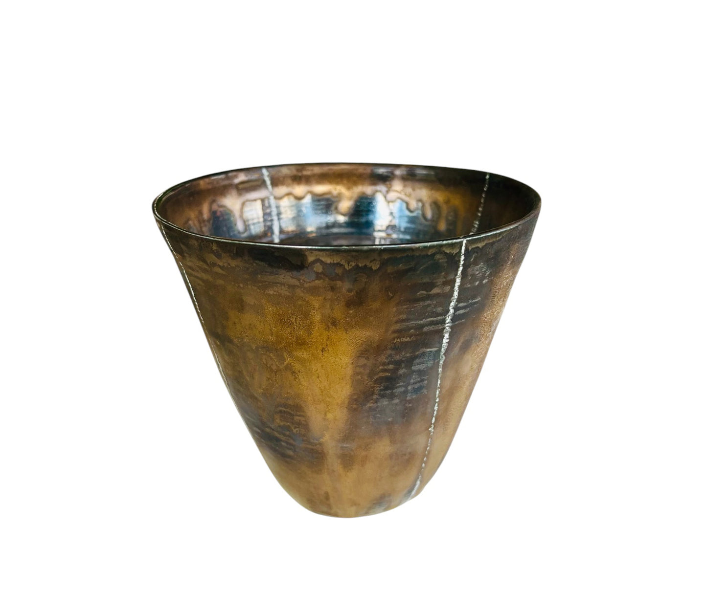 Porcelain Vessel - Brown & Gold III