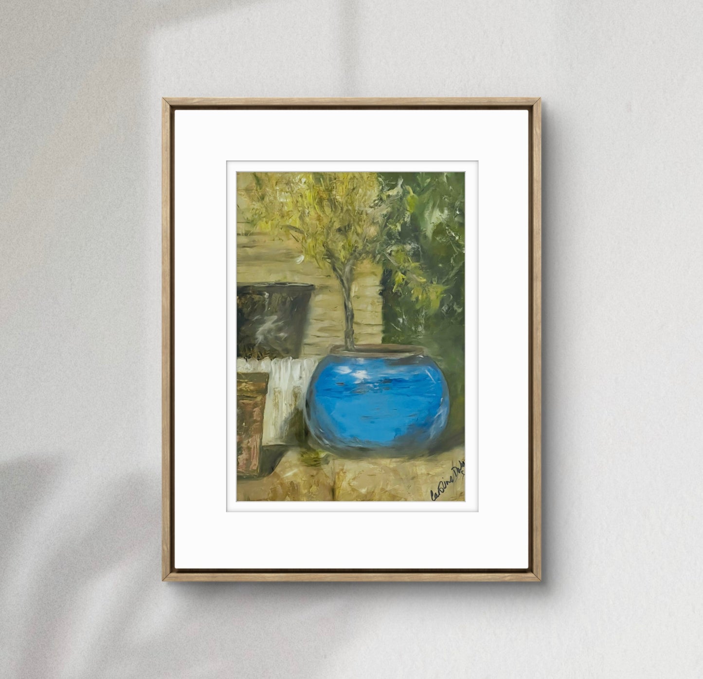 Blue Pot on a Terrace