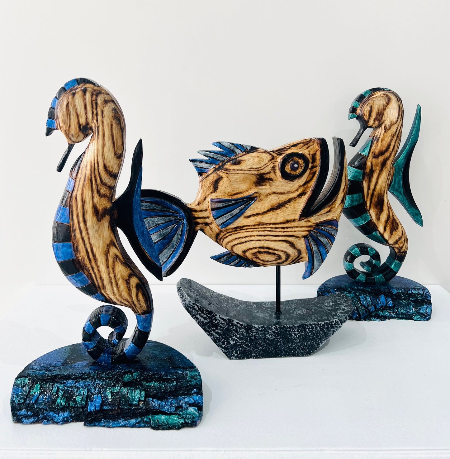 Sea Horse with Blue design