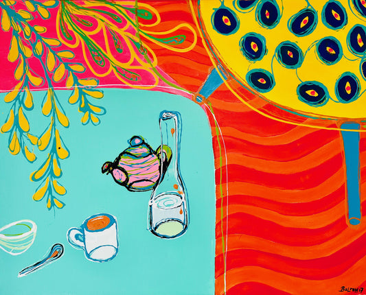 Pink and two Teapots