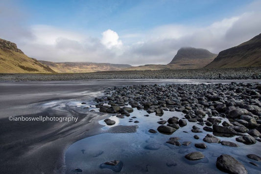 View inland from Talisker beach, Skye
