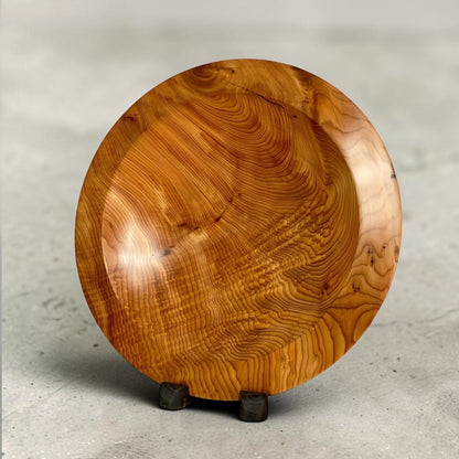 Lathe Turned Yew Wood Bowl