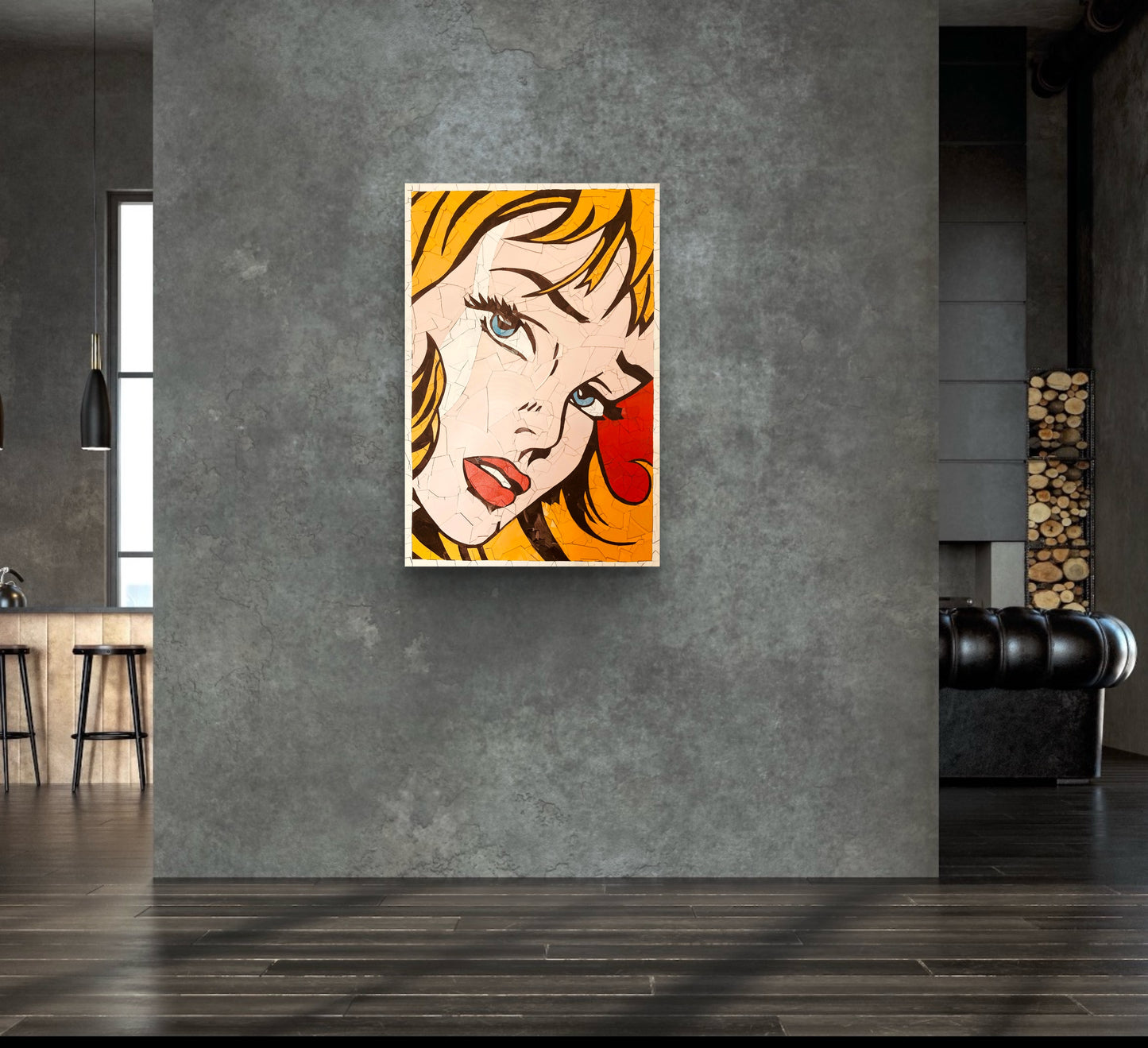 Girl Without Hair Ribbon (after Roy Lichtenstein)