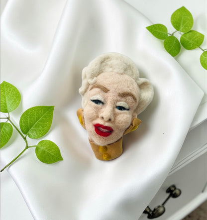 Felt Portrait Brooch – Marilyn Monroe