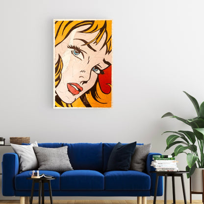 Girl Without Hair Ribbon (after Roy Lichtenstein)