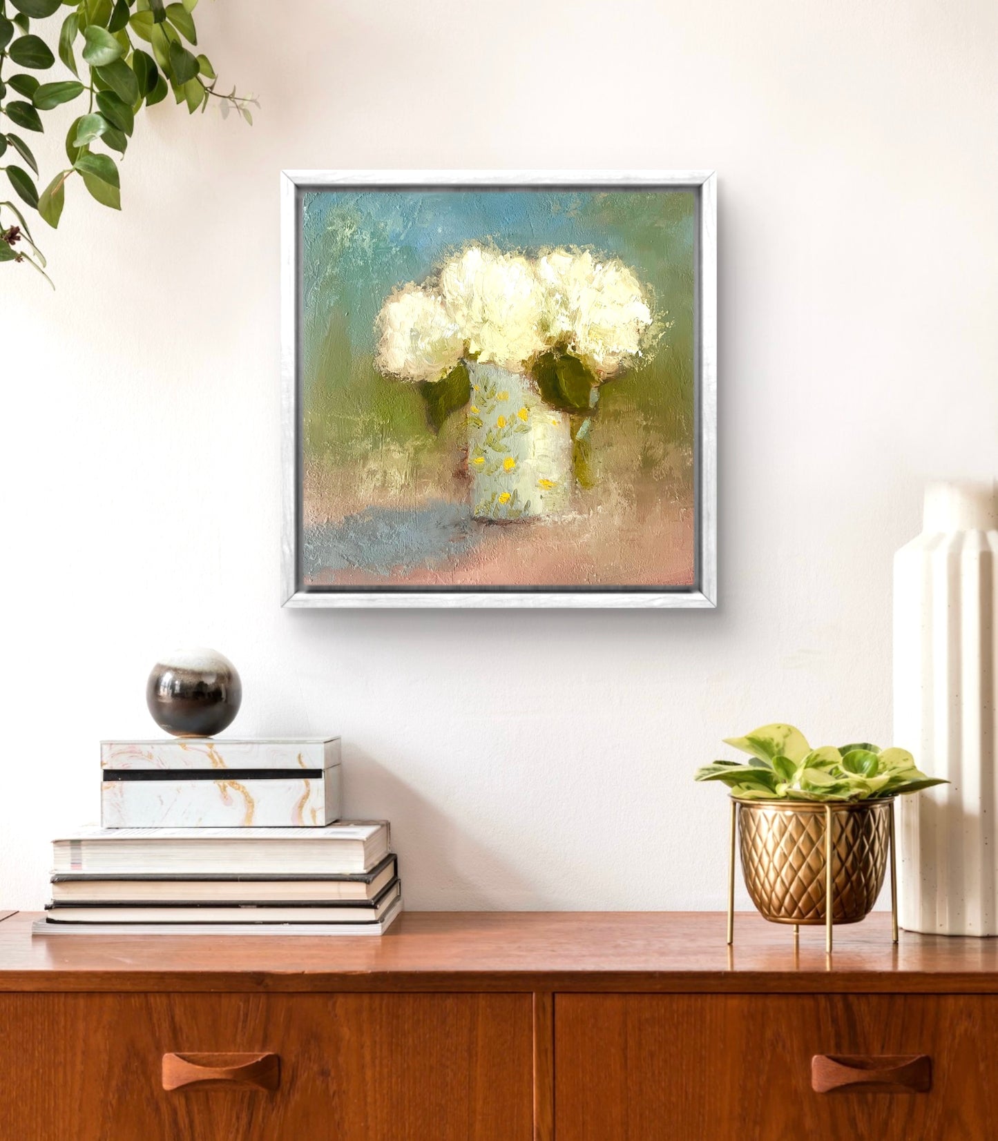 Hydrangeas in a Lemon Jug