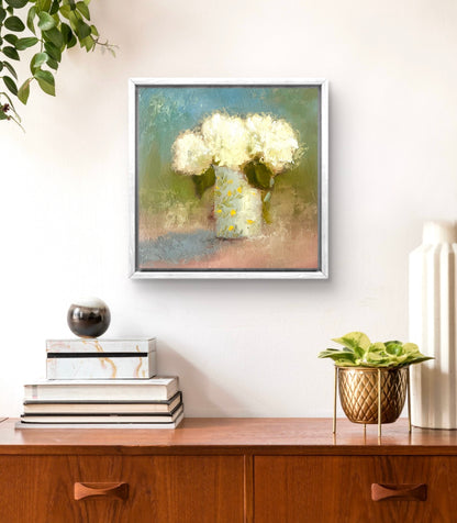 Hydrangeas in a Lemon Jug