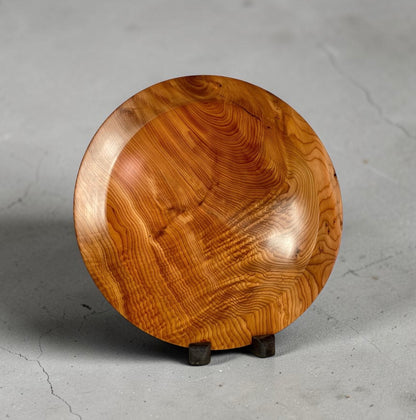 Lathe Turned Yew Wood Bowl