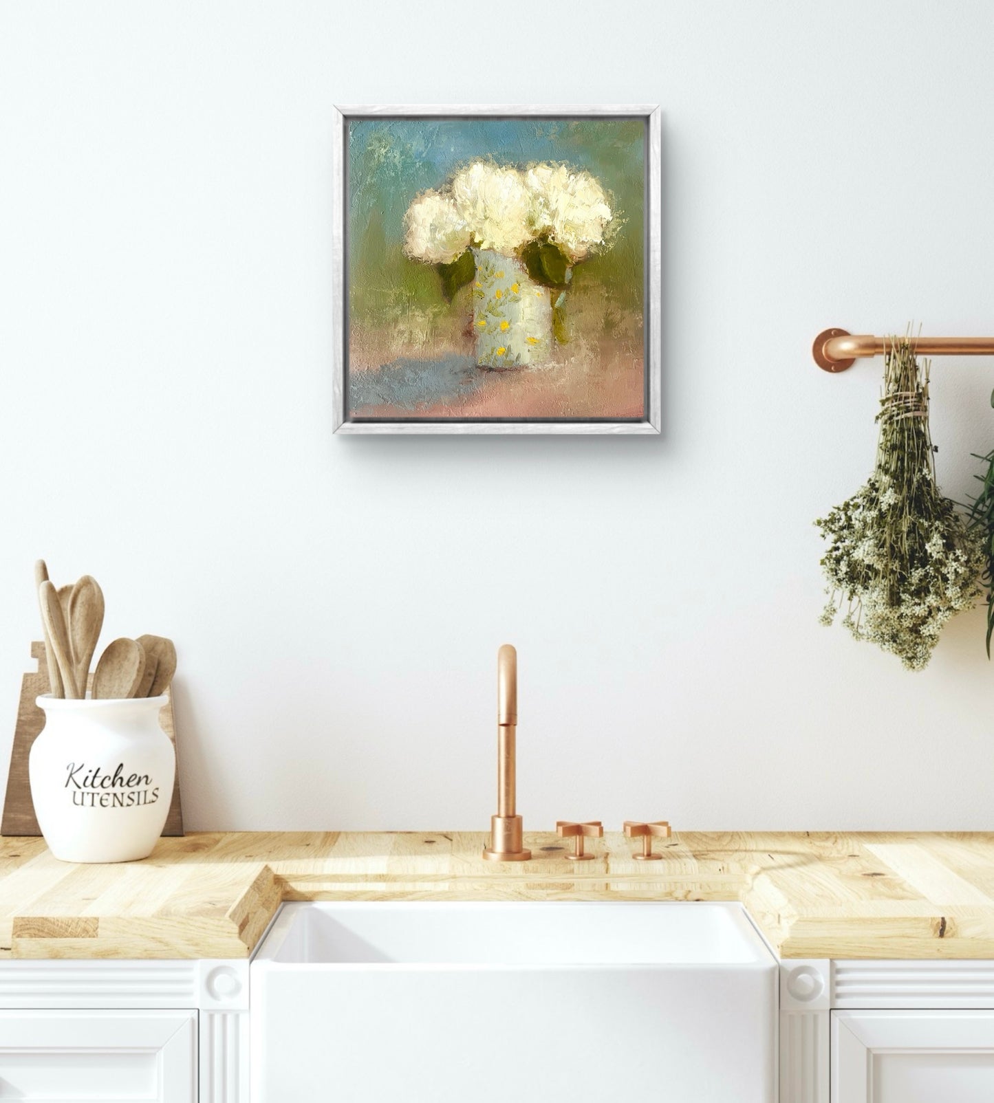 Hydrangeas in a Lemon Jug