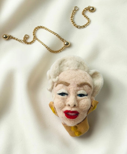 Felt Portrait Brooch – Marilyn Monroe
