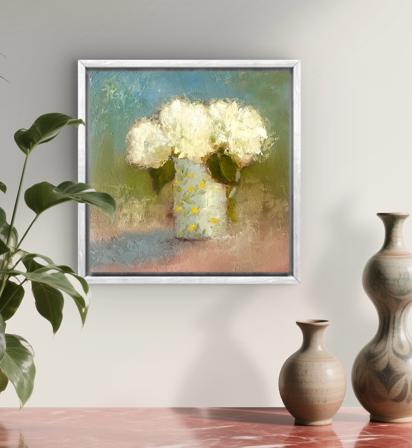 Hydrangeas in a Lemon Jug