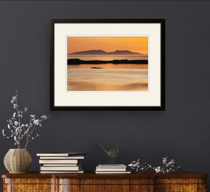 Orange sunset, Waternish, Skye