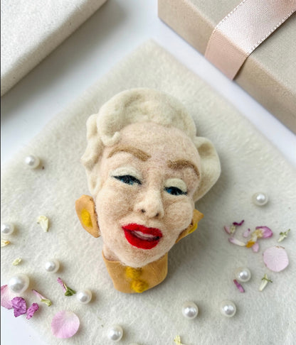 Felt Portrait Brooch – Marilyn Monroe