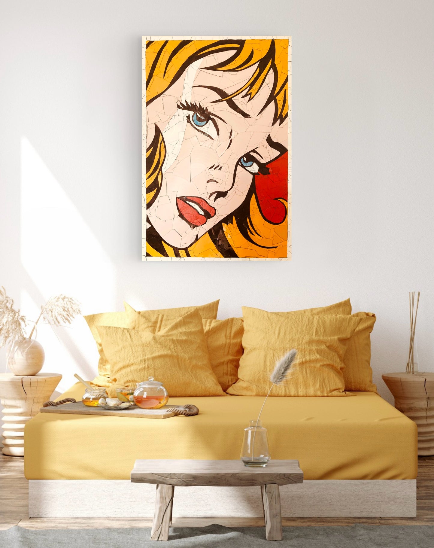 Girl Without Hair Ribbon (after Roy Lichtenstein)