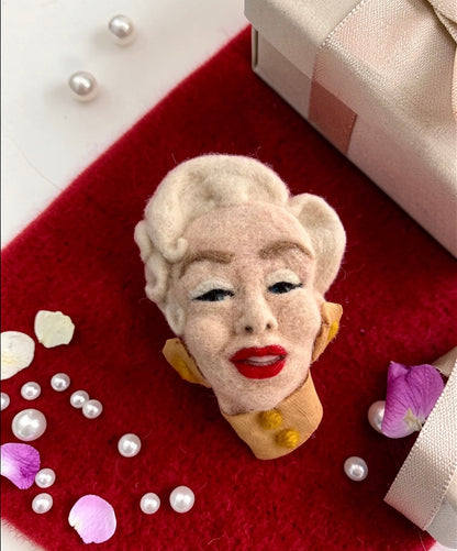 Felt Portrait Brooch – Marilyn Monroe