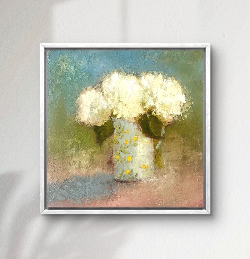 Hydrangeas in a Lemon Jug