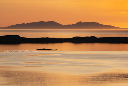 Orange sunset, Waternish, Skye