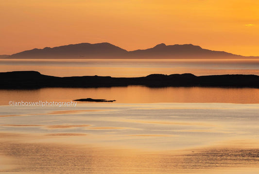 Orange sunset, Waternish, Skye