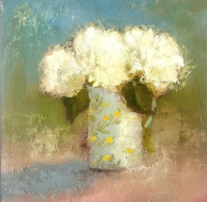Hydrangeas in a Lemon Jug
