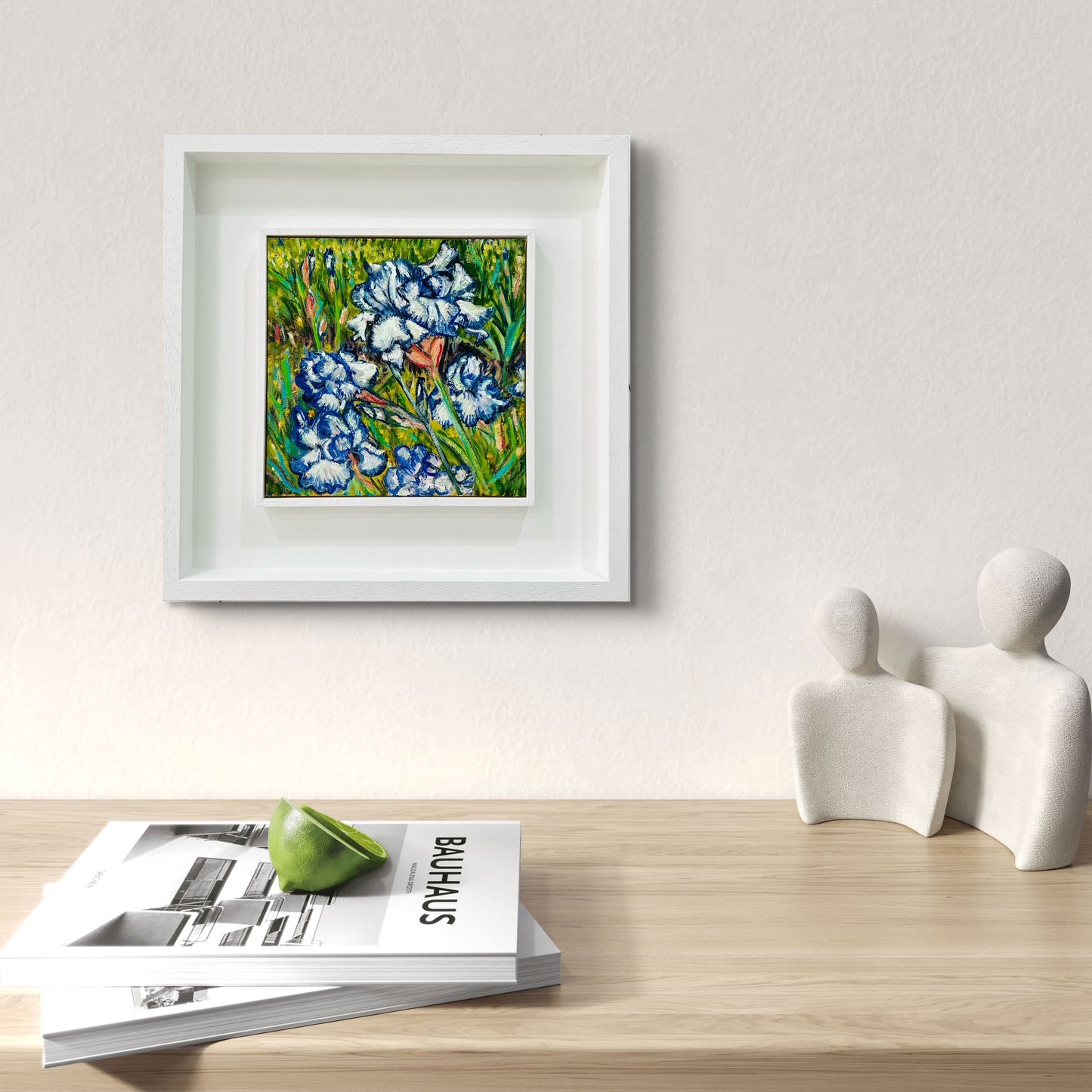 Blue and White Irises