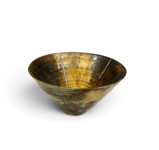 Porcelain Vessel - Brown & Gold II