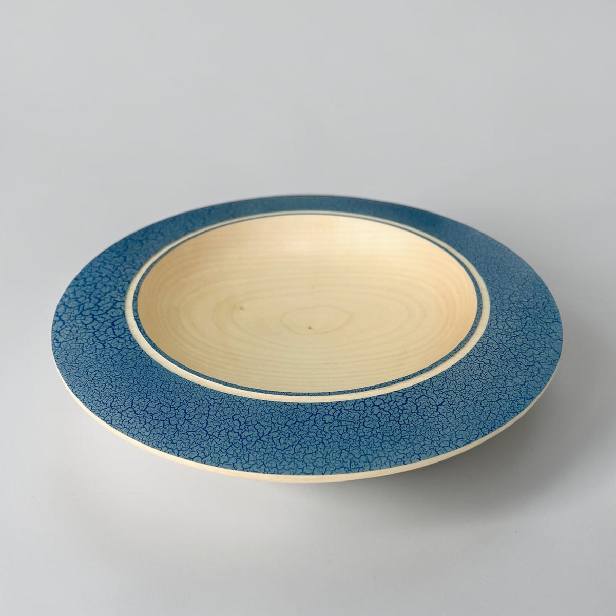 Sycamore Wood Platter with Crackle Effect Finish