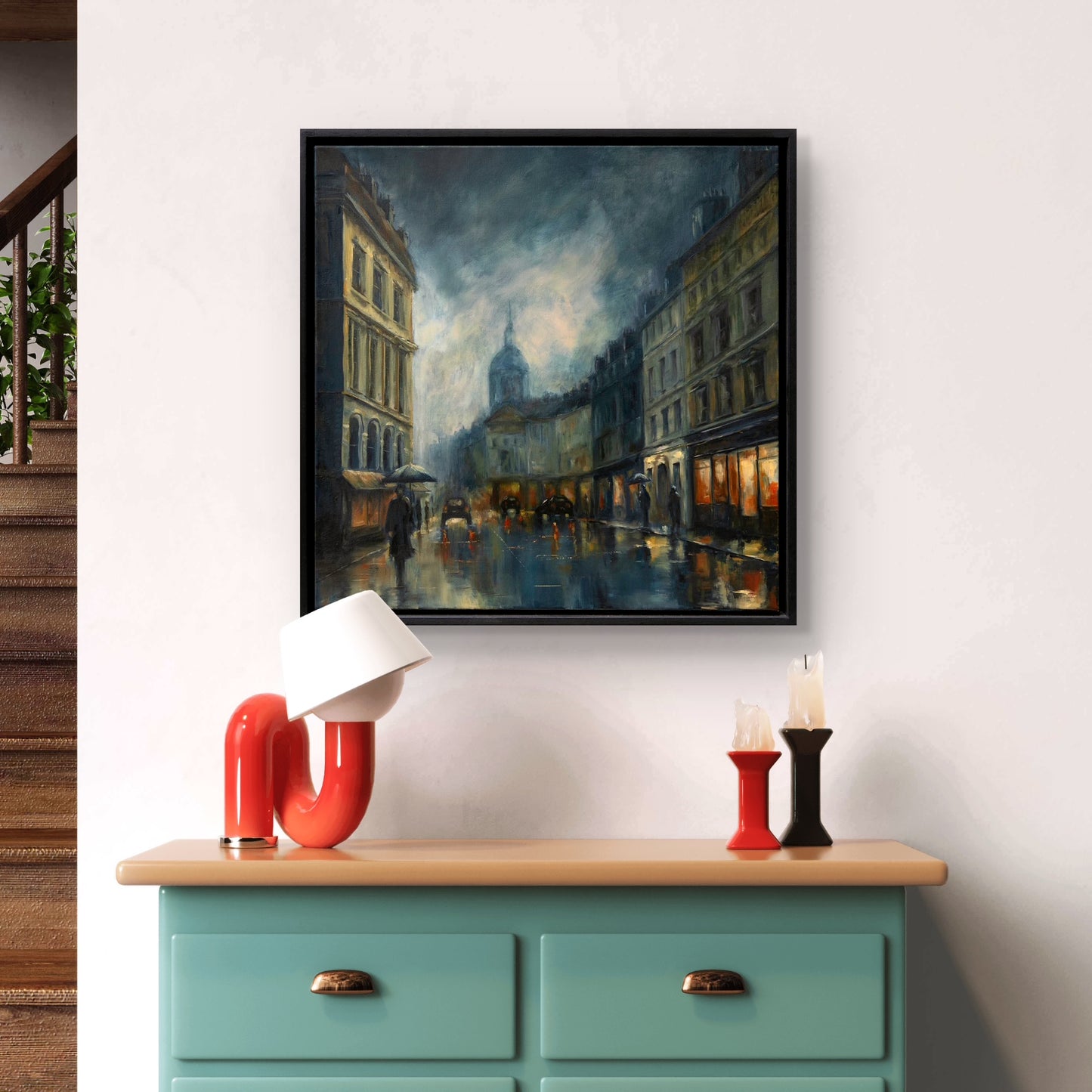 Illuminations of wet city