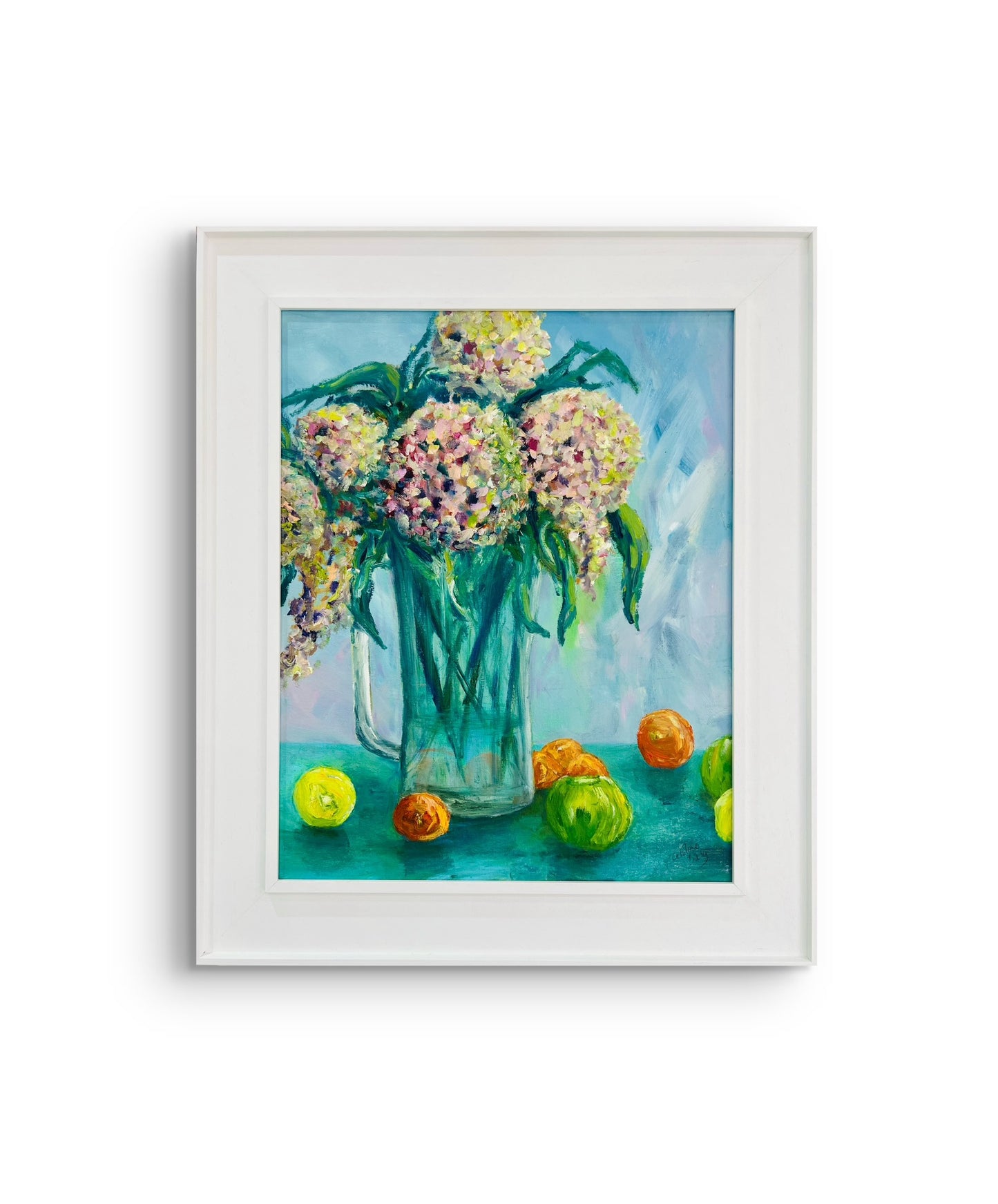 Flowers, Jug and Fruits