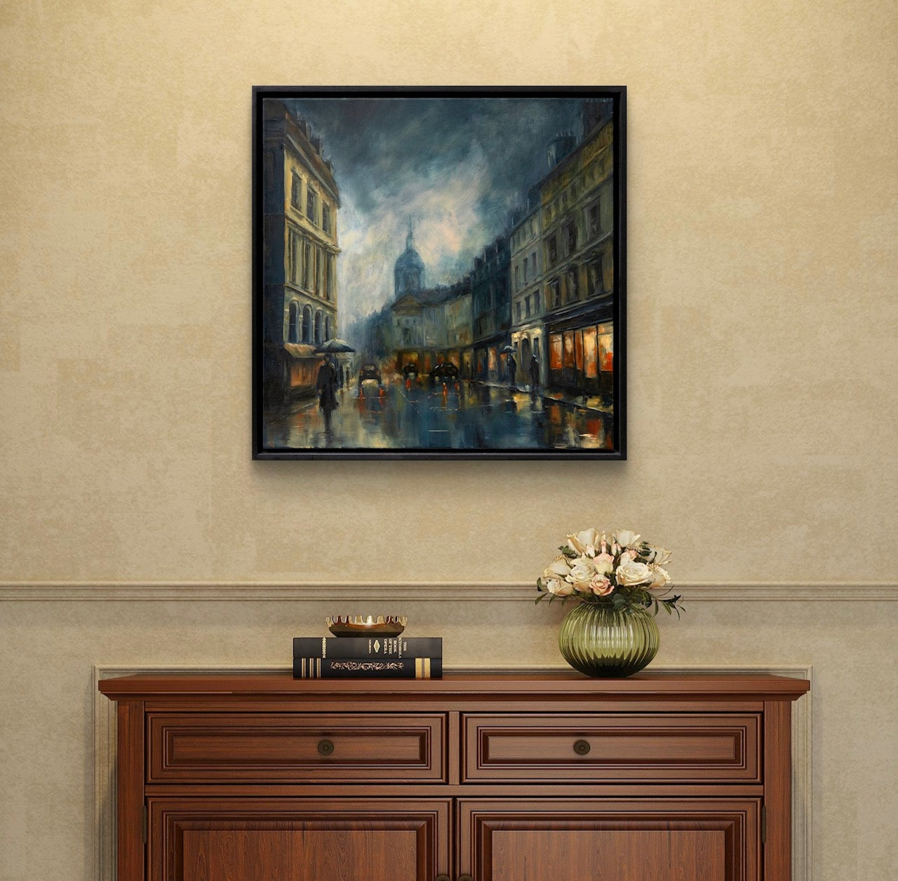 Illuminations of wet city