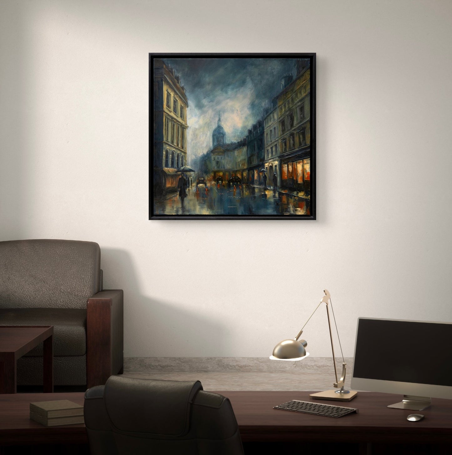 Illuminations of wet city