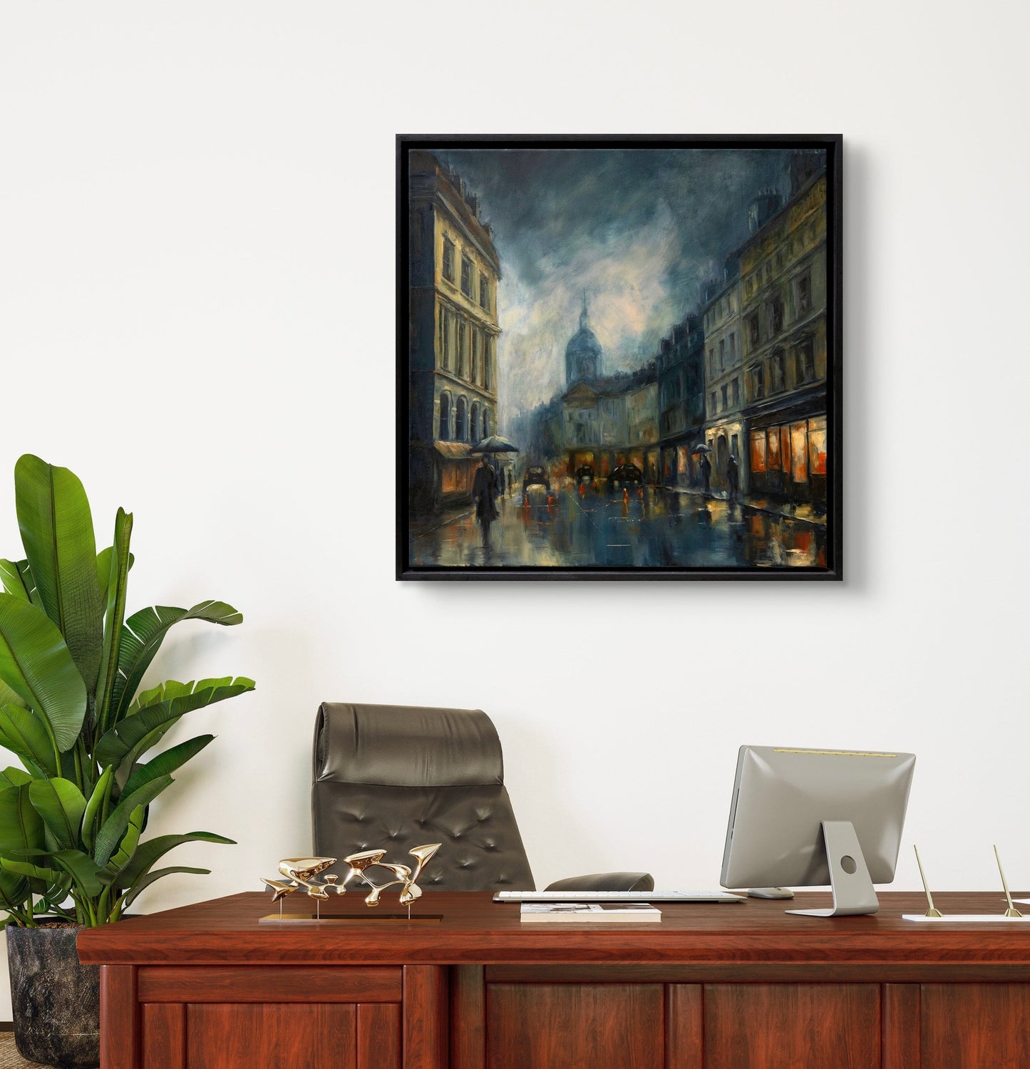 Illuminations of wet city