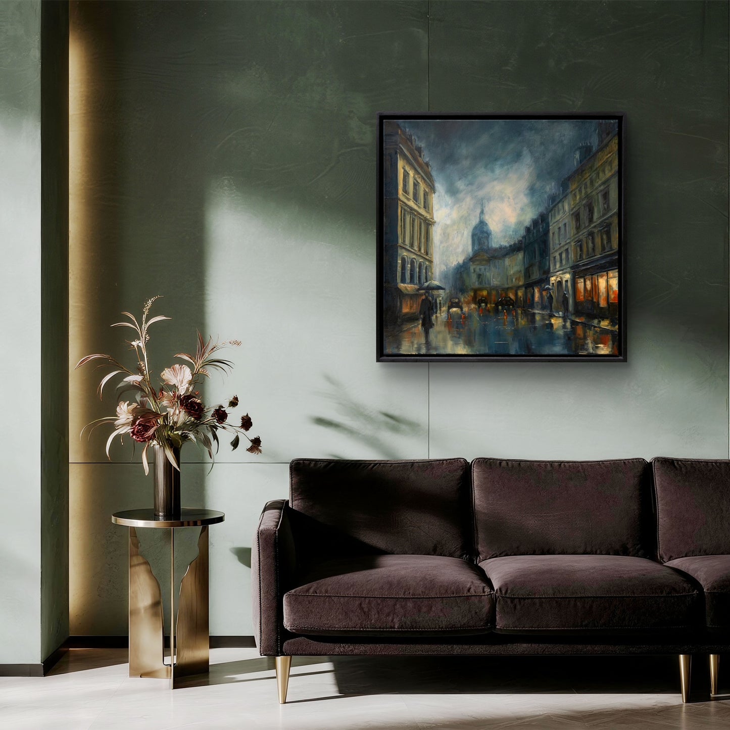 Illuminations of wet city