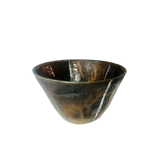 Porcelain Vessel - Brown & Gold I