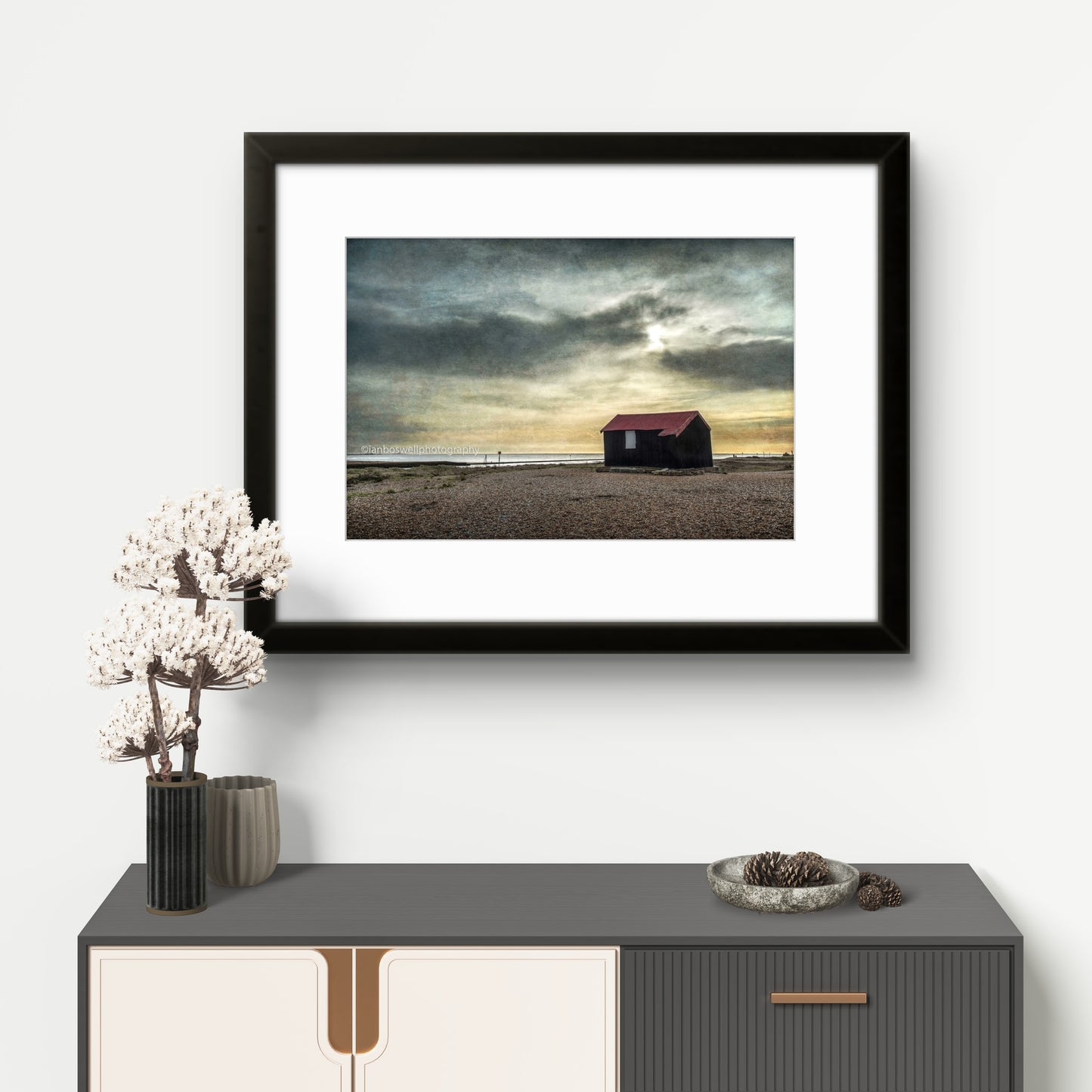 Norton's Hut, Rye harbour (framed)