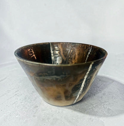 Porcelain Vessel - Brown & Gold I