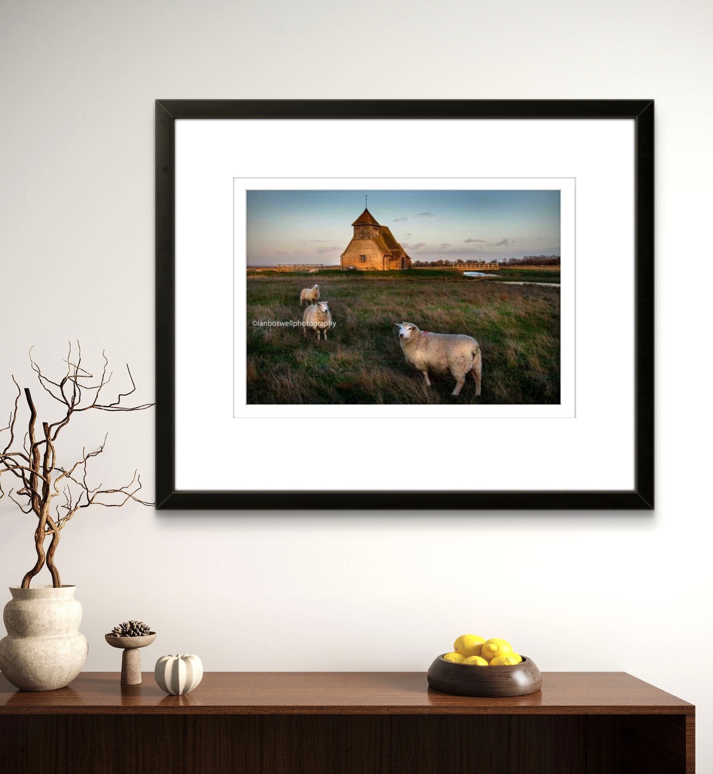 Church with Romney Marsh sheep