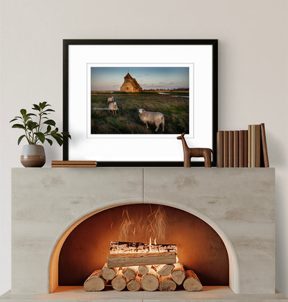 Church with Romney Marsh sheep