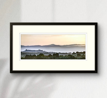 Castiglione del Lago at dawn, Umbria (Framed)